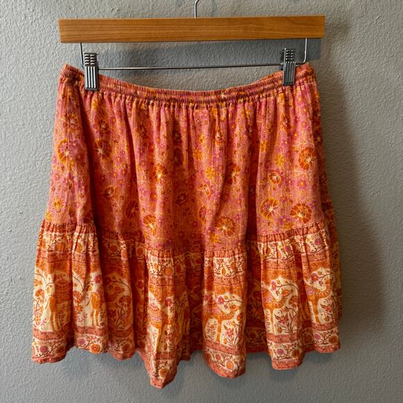 Spell & The Gypsy Sundown Mini Skirt in Apricot Size Medium - Picture 5 of 8